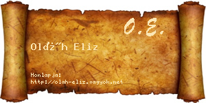 Oláh Eliz névjegykártya
